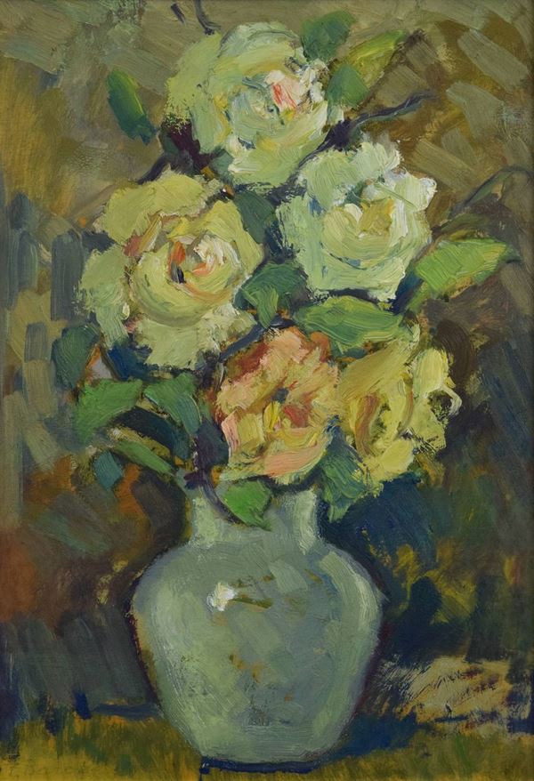 Felice  Baroni - Vaso di rose