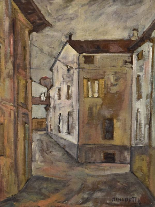 Sante Minghetti - Scorcio di citt&#224;