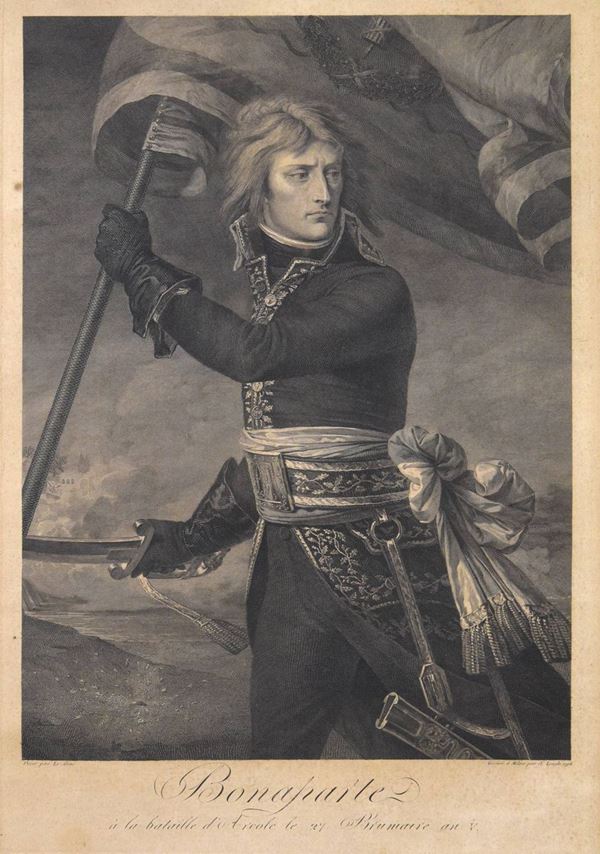 Giuseppe Longhi - Napoleone alla battaglia del ponte Arcole