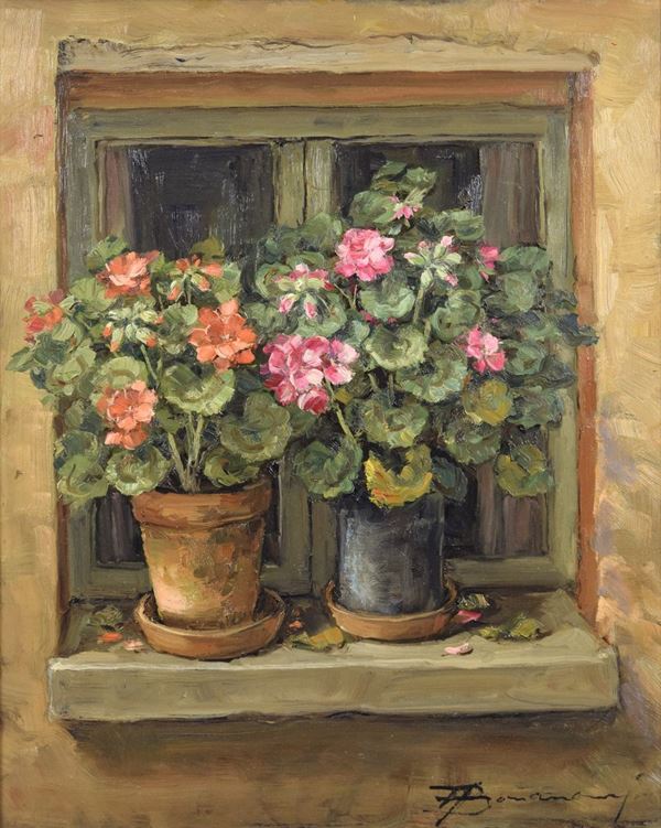 Arturo Bonanomi - Gerani alla finestra