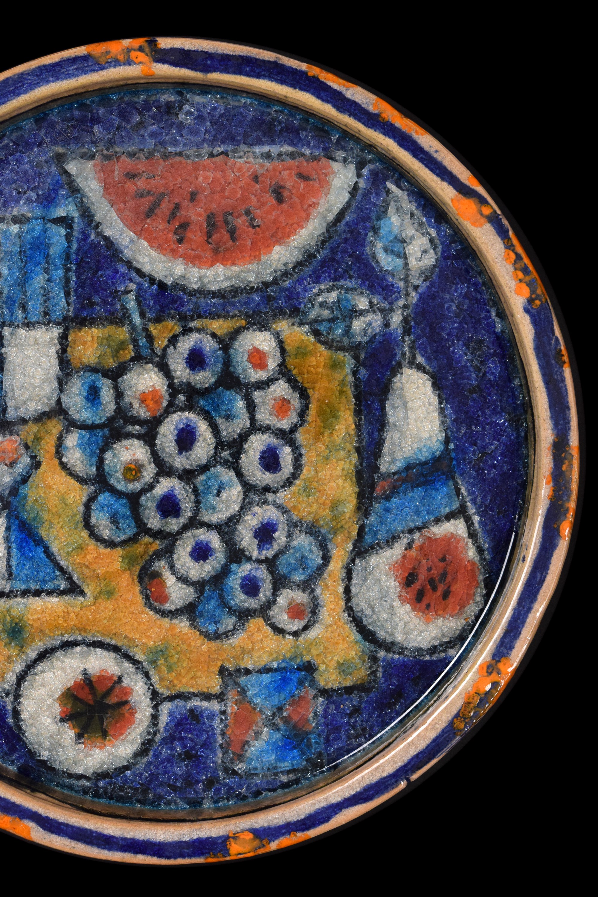 Piatto in ceramica con cristallina a grosso spessore