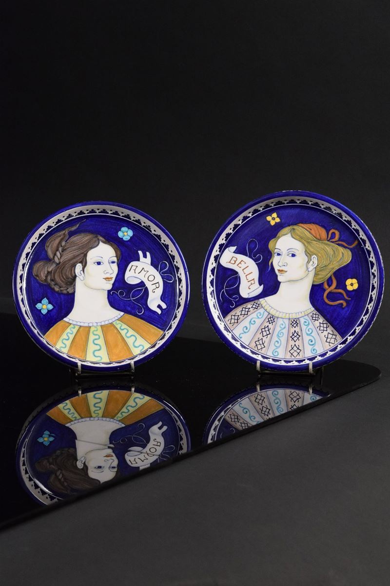Coppia di piatti "Bella Donna"
