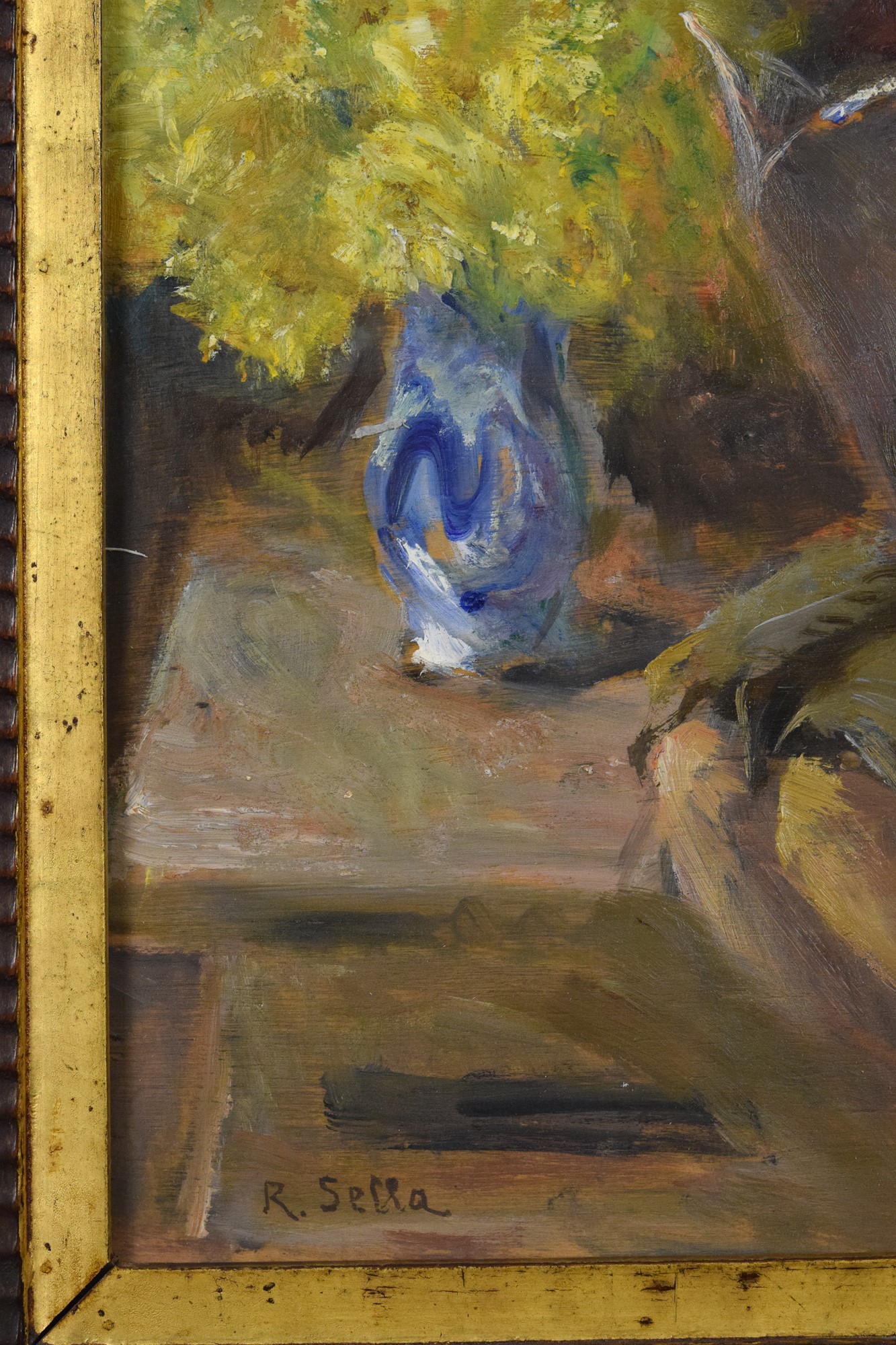 Coppia di quadri con figure femminili