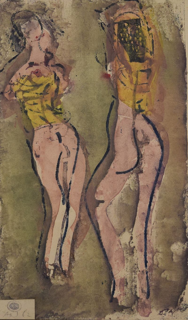 Coppia di nudi femminili