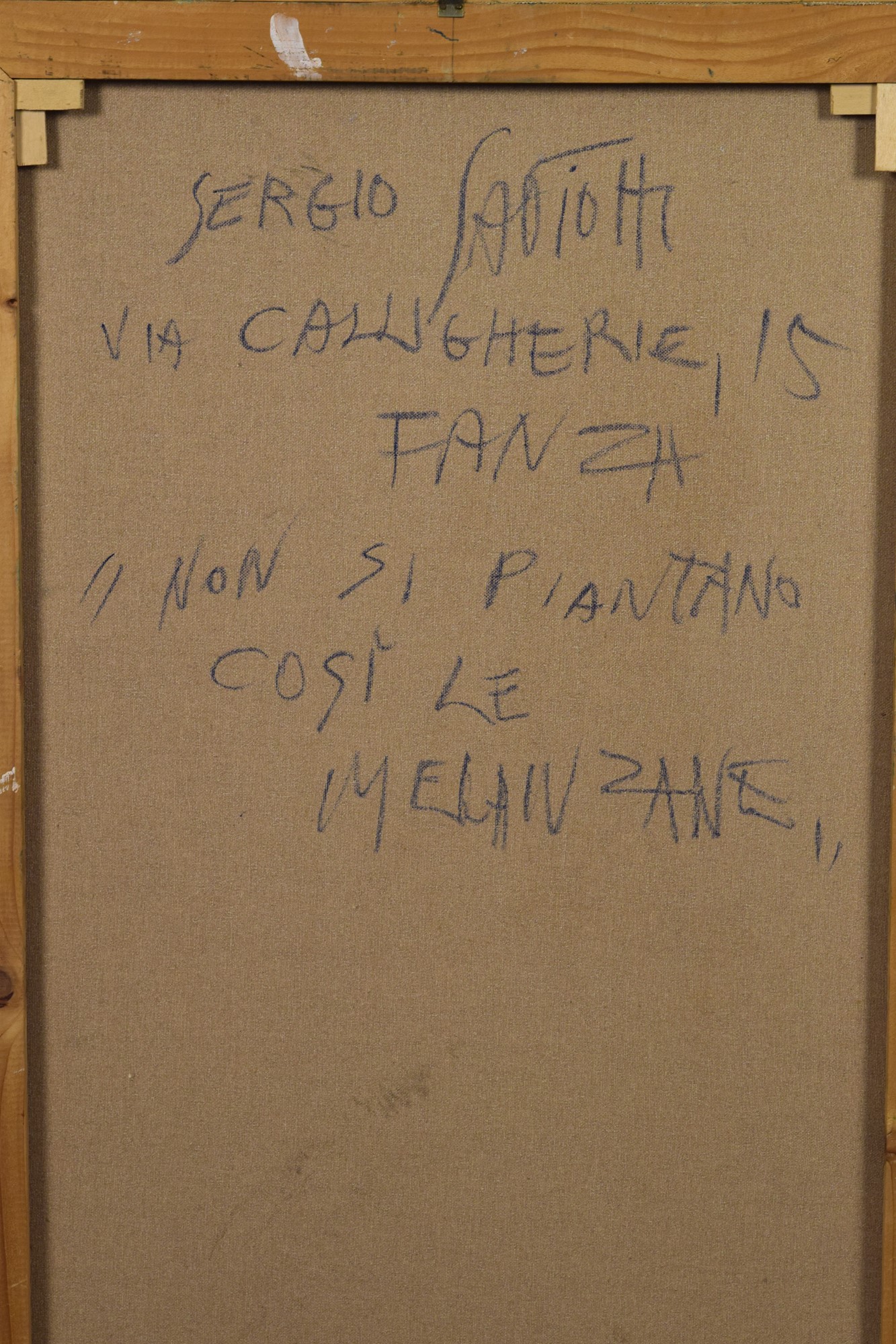 "Non si piantano così le melanzane"