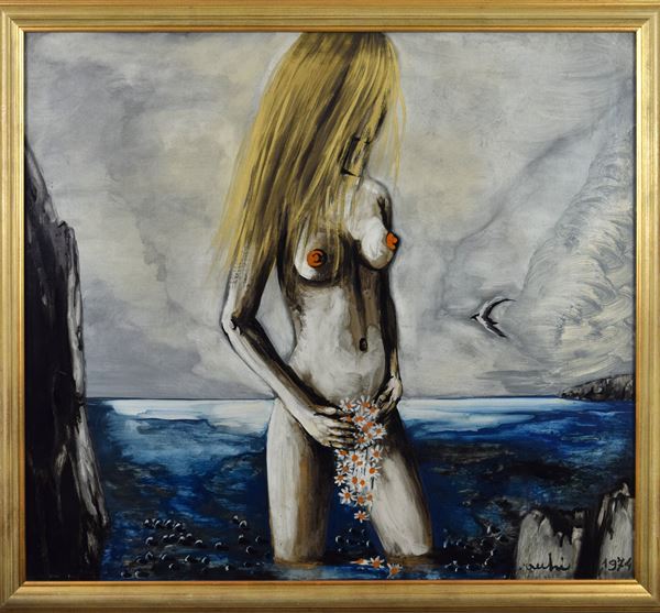 Sergio Vacchi - Nudo femminile