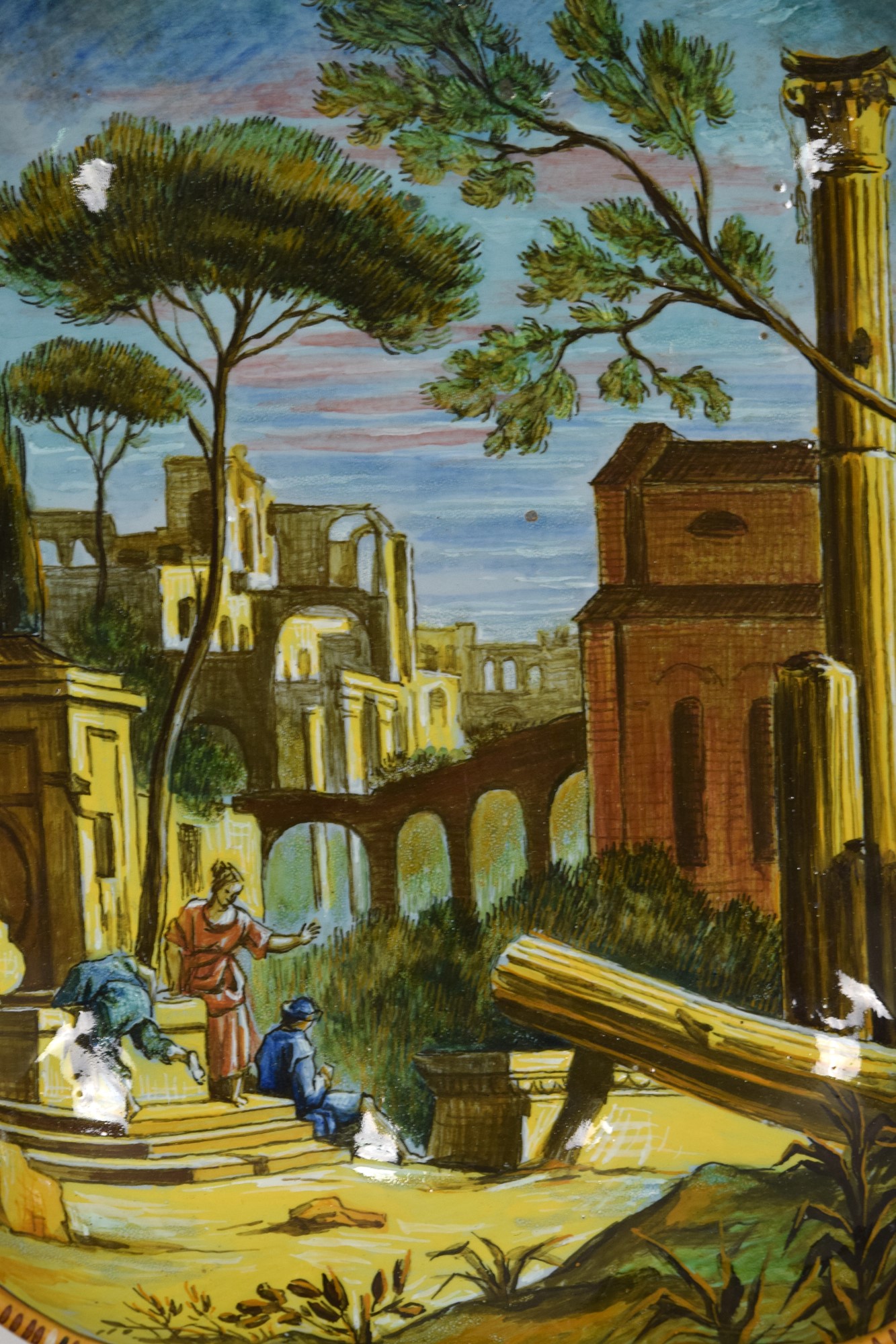 Coppia di crespine istoriate