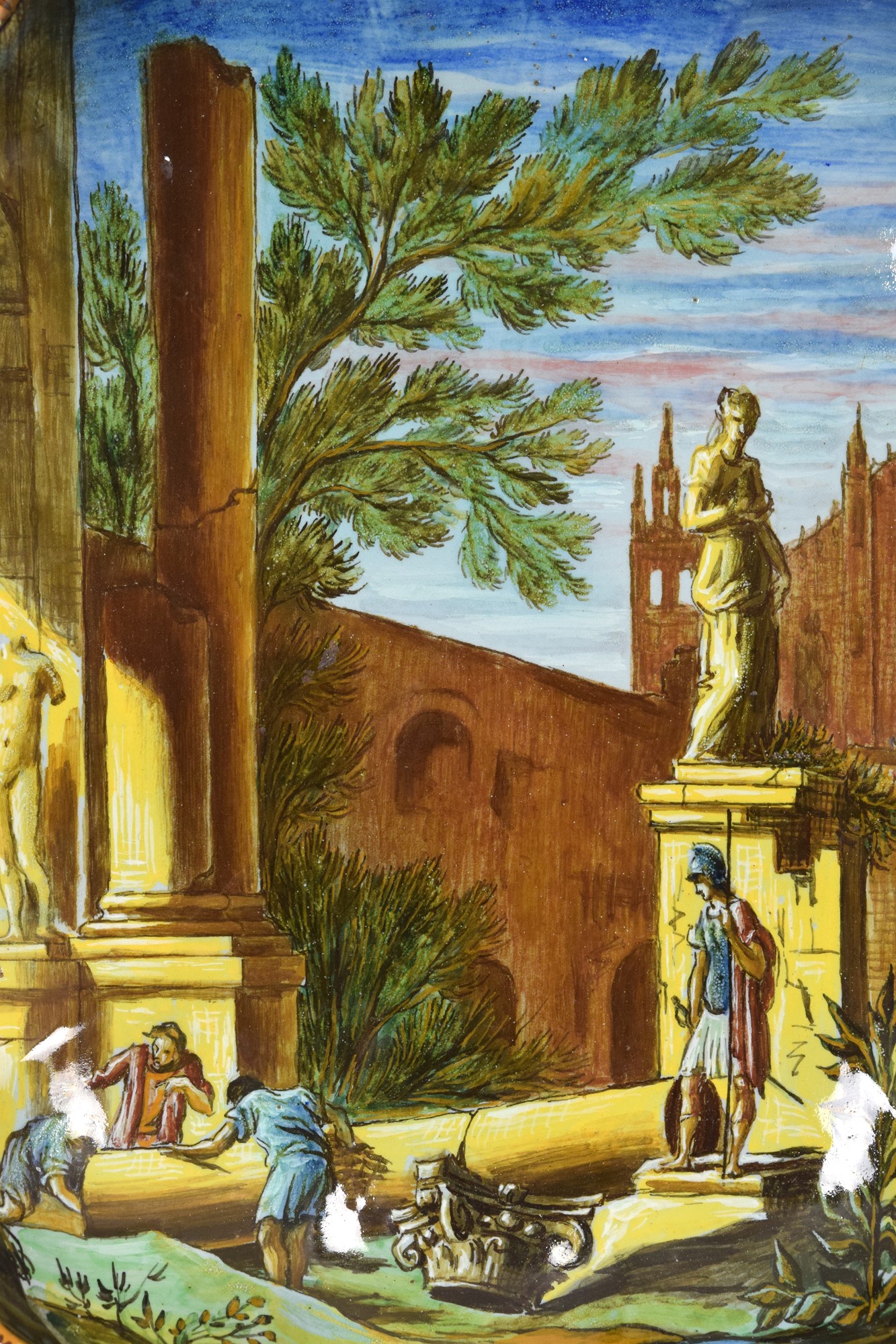 Coppia di crespine istoriate