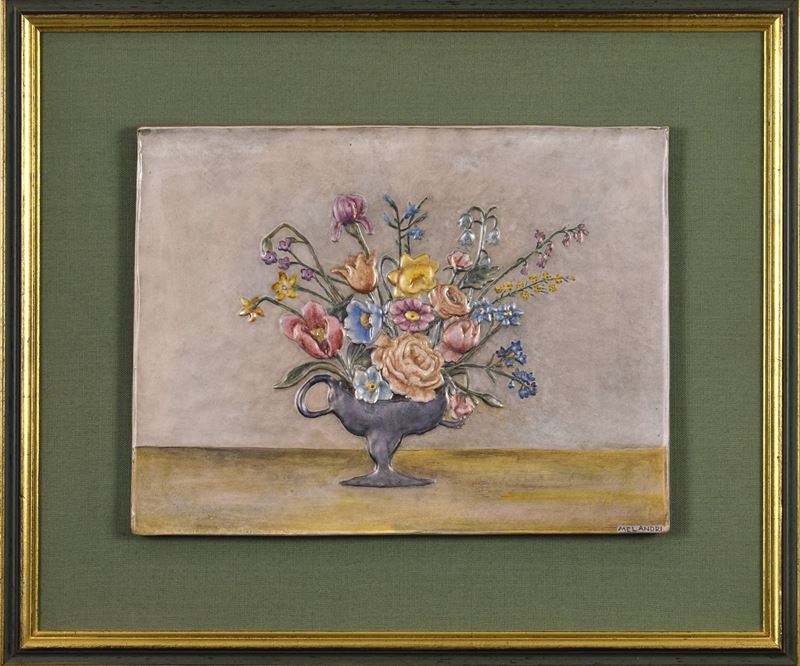 Pannello con vaso di fiori