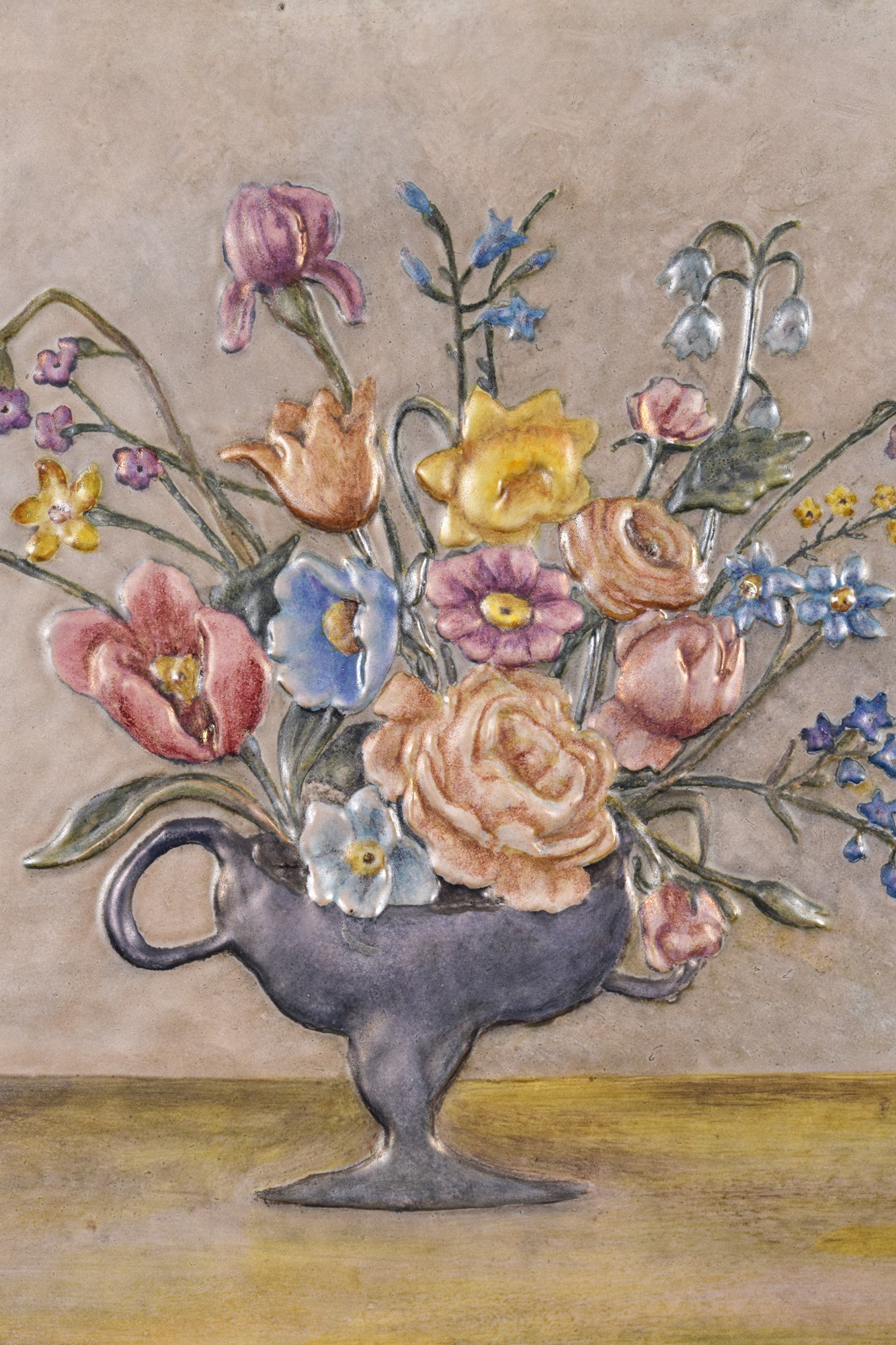 Pannello con vaso di fiori