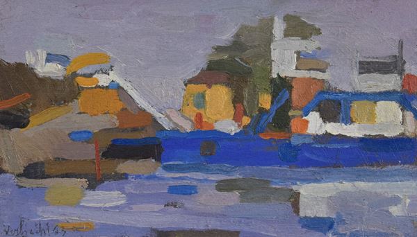 Francesco Verlicchi - Paesaggio in blu