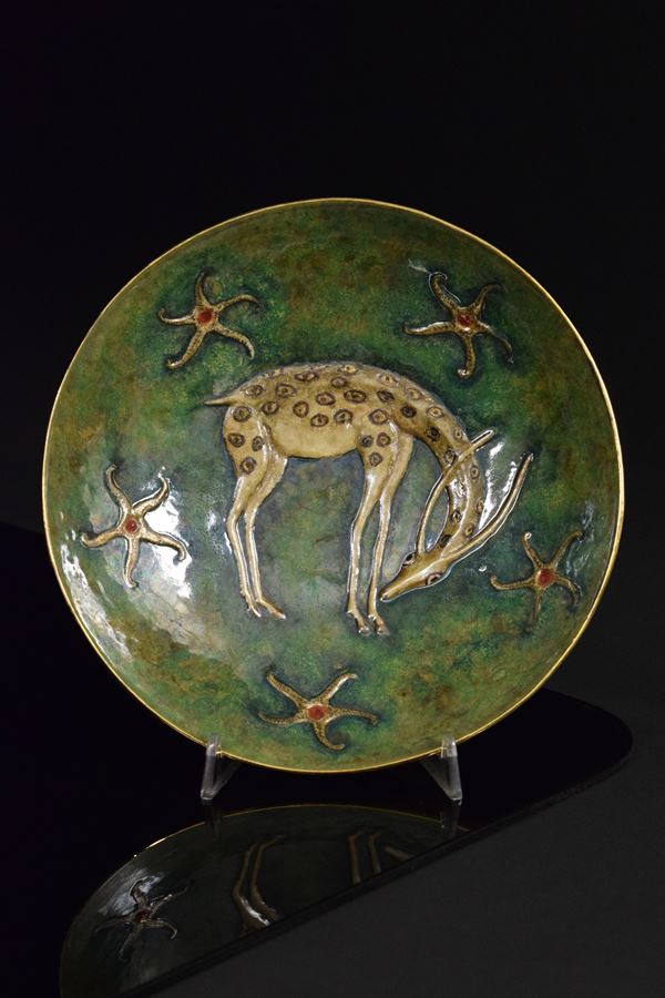 Pietro  Melandri - Ciotola con cerbiatto