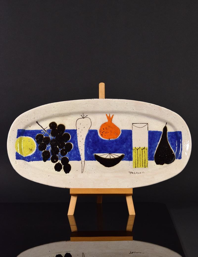 Grande vassoio con natura morta