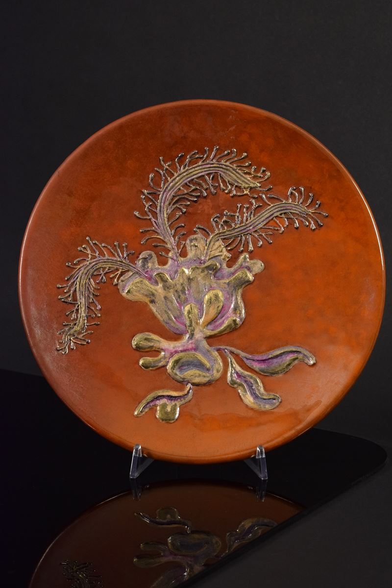 Marisa Moroni - Grande piatto in ceramica policroma