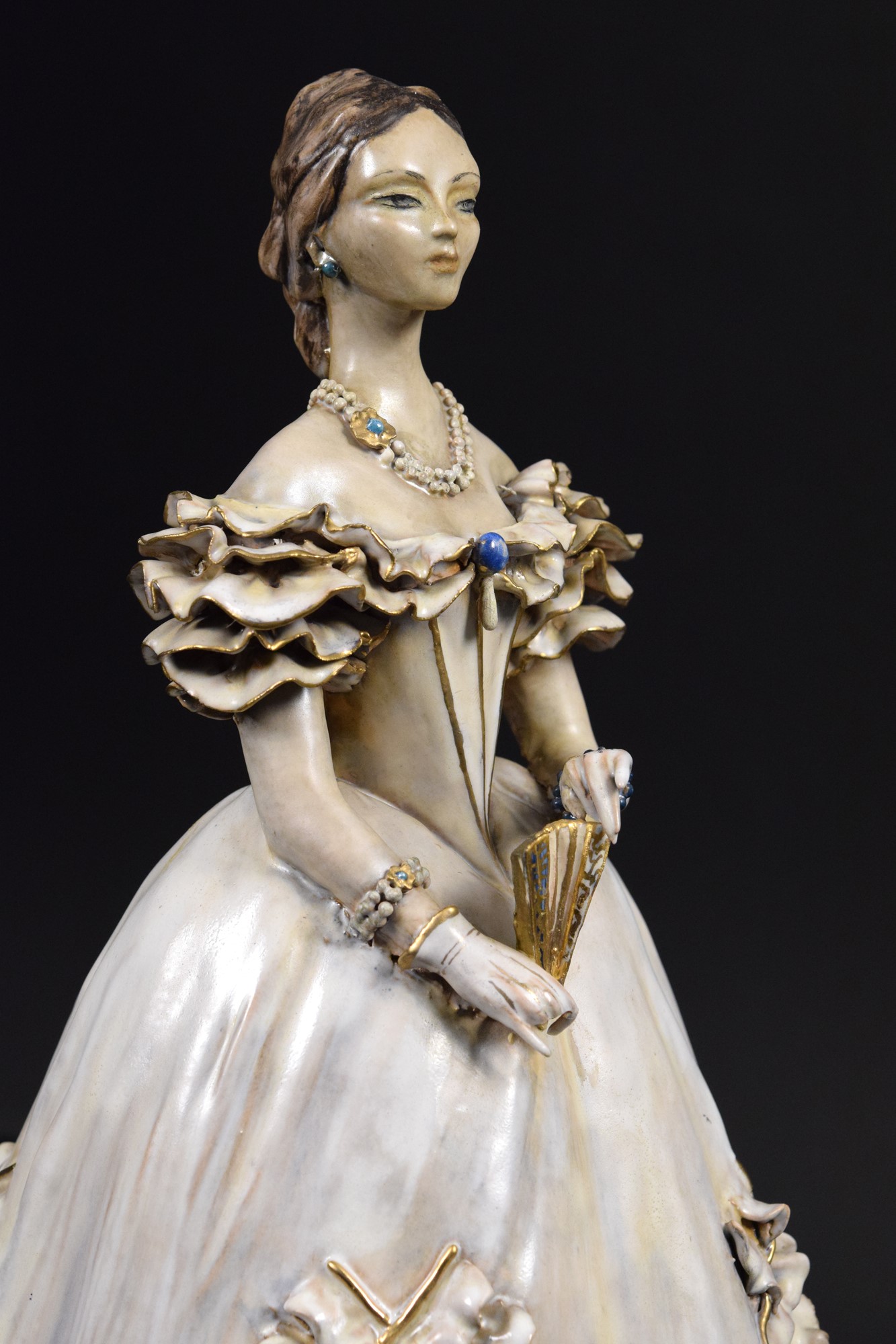 Marisa Moroni - Dama in ceramica policroma