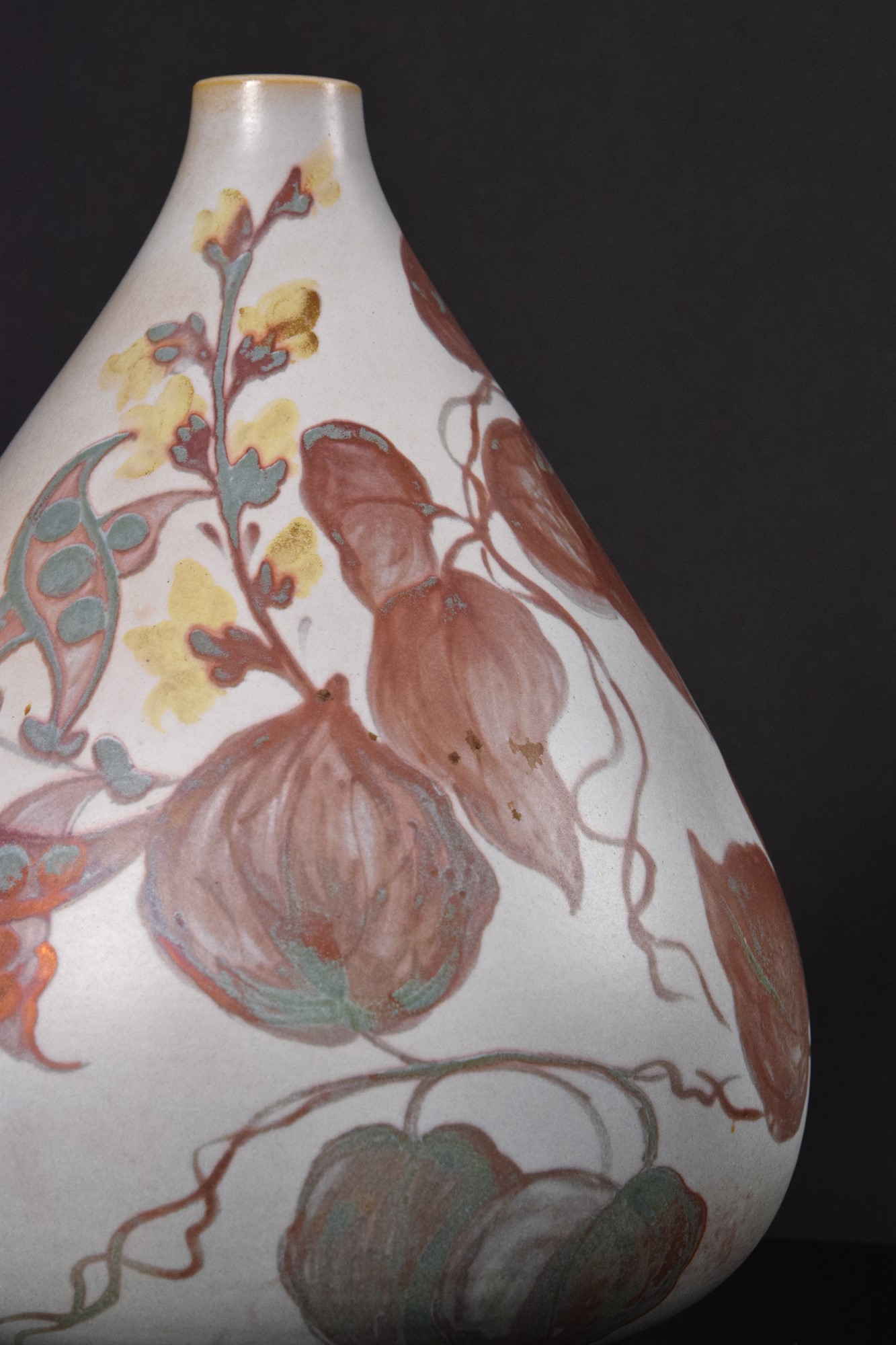 Leandro Lega - Grande vaso a goccia in ceramica policroma