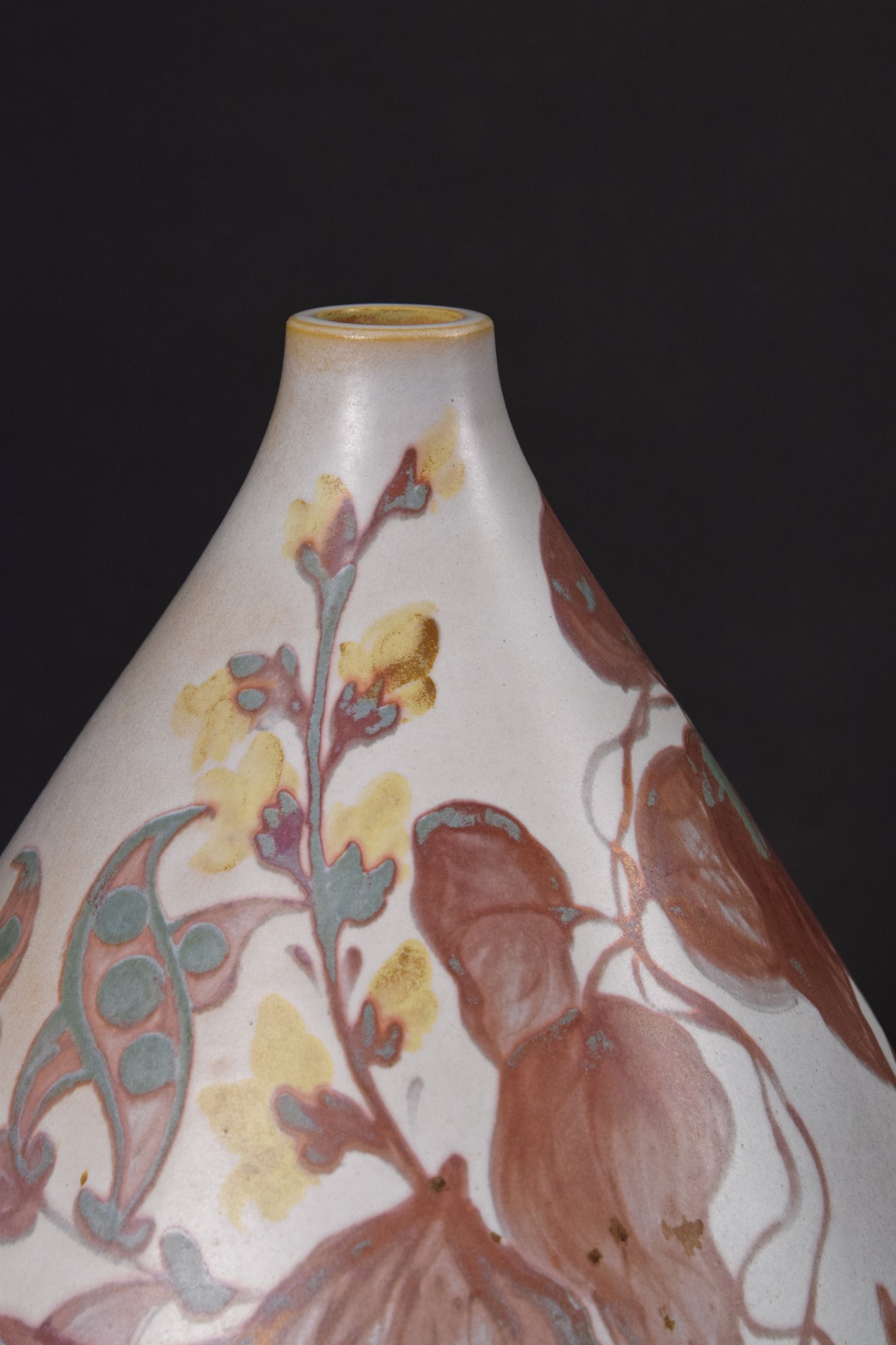 Leandro Lega - Grande vaso a goccia in ceramica policroma
