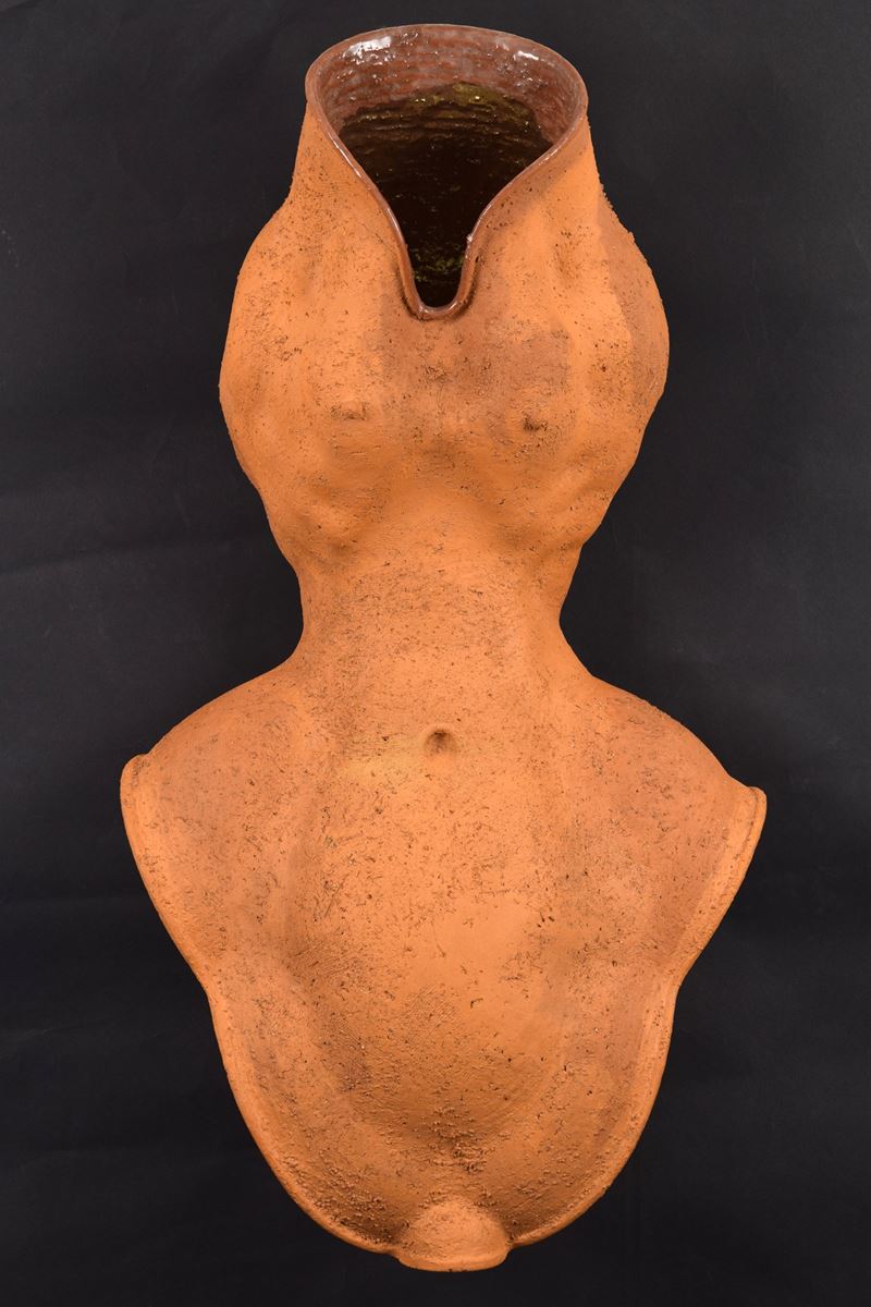 Aldo Rontini - Torso in terracotta greificata e oro