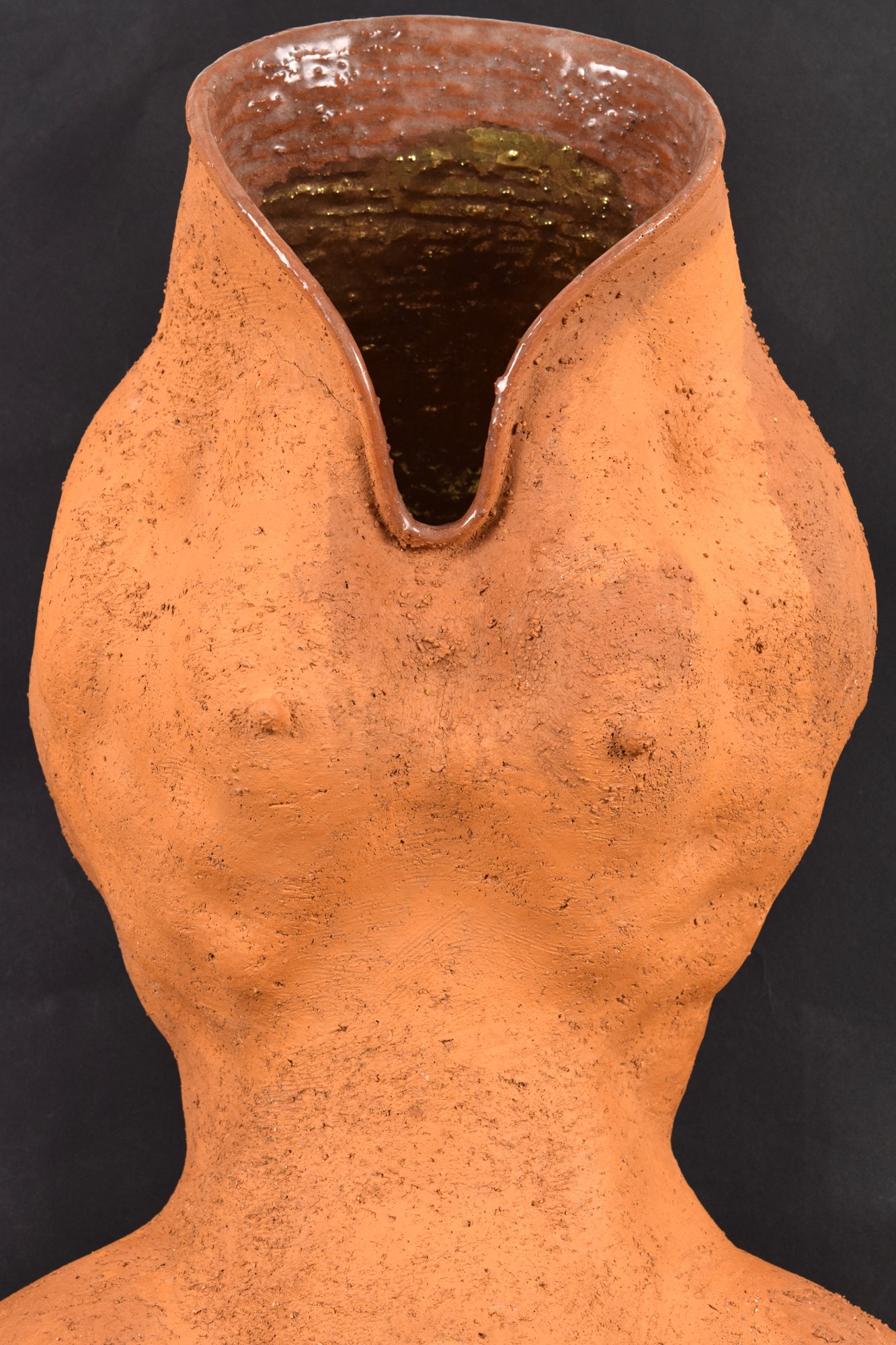 Aldo Rontini - Torso in terracotta greificata e oro