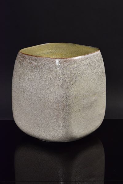 Grande vaso in grès verde