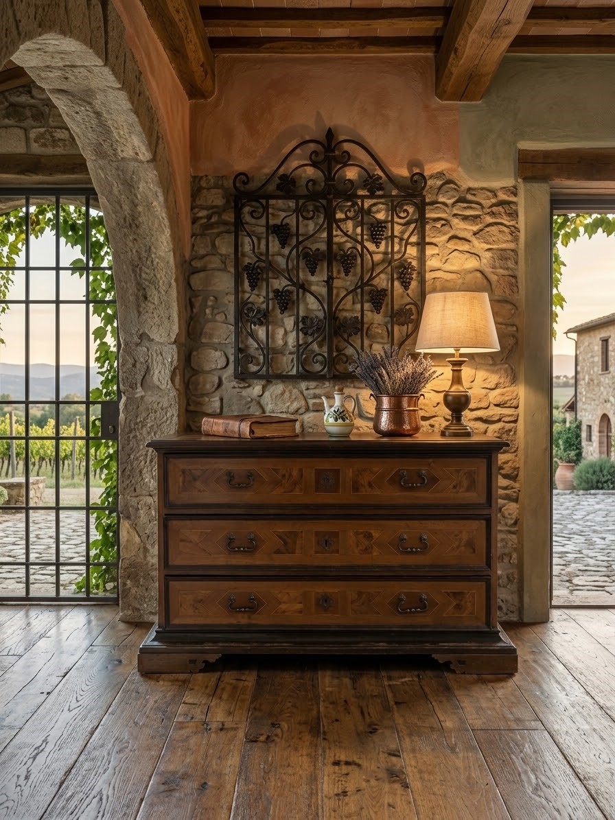 Canterano in noce chiaro, Emilia-Romagna, inizio XVIII secolo