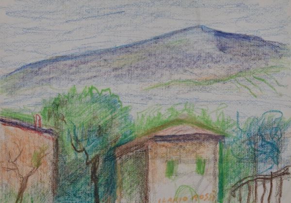 Ilario Rossi - Paesaggio con case