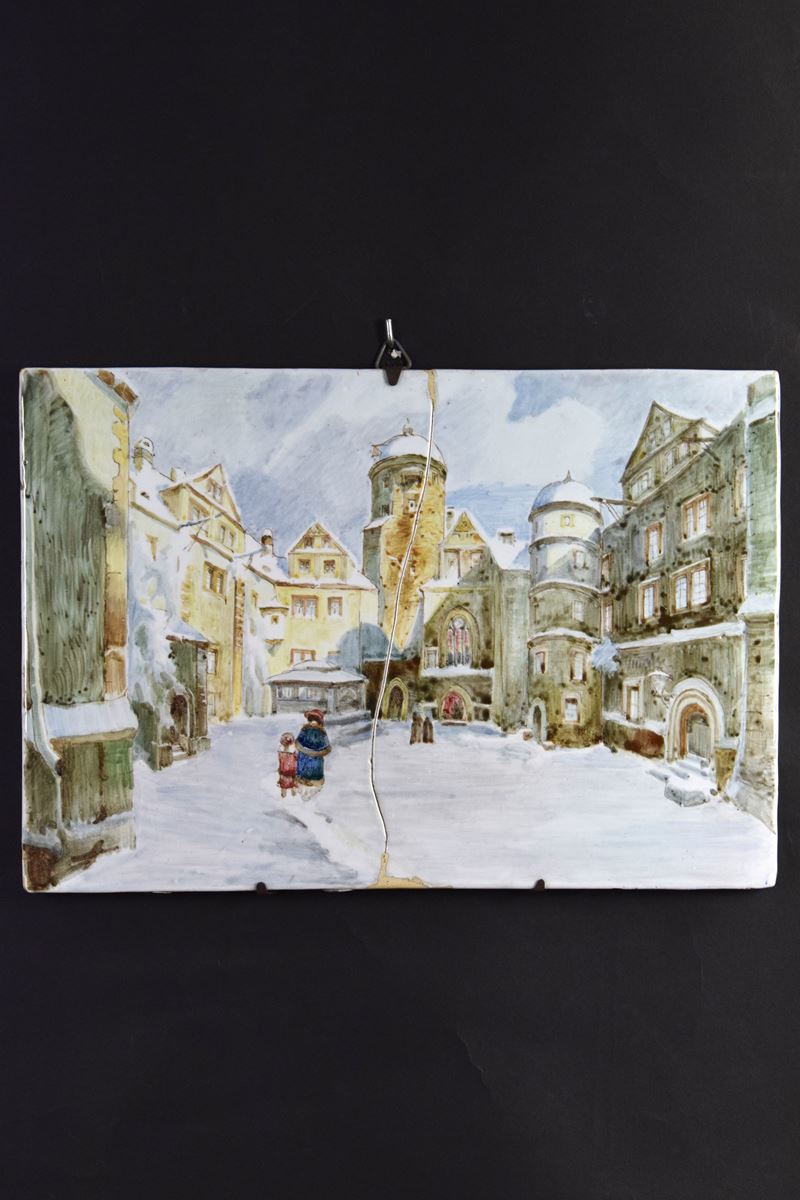 Paesaggio nordico con neve