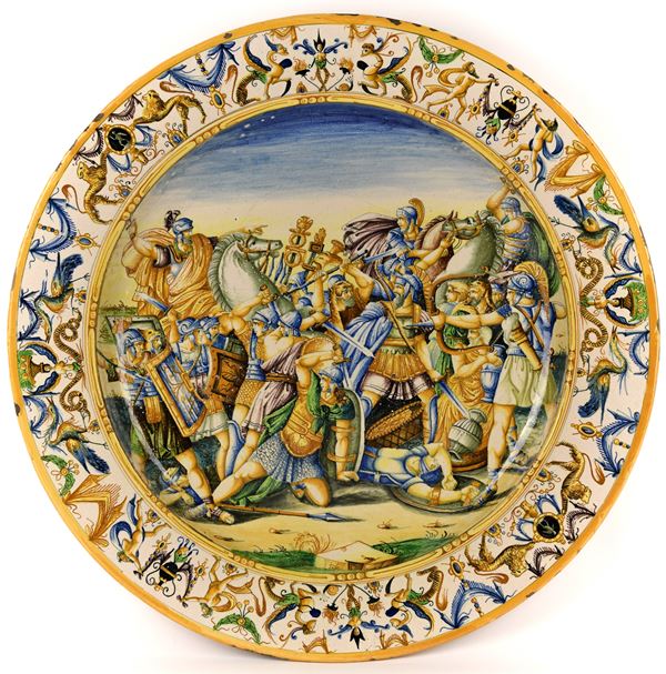 Manifattura Molaroni - Grande piatto, Pesaro, XIX secolo