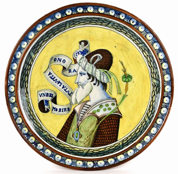 Piatto da parata, Urbino, XIX secolo