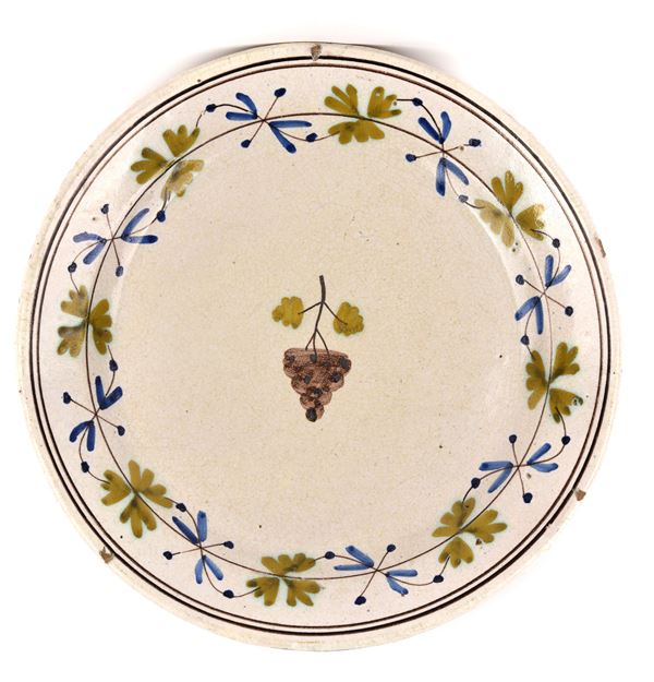 Grande piatto, Cerreto Sannita, XIX secolo