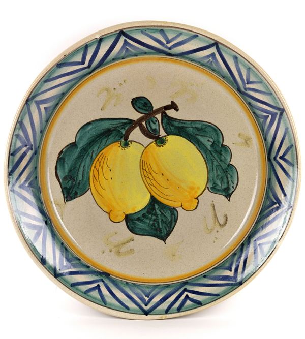 Grande piatto, Sicilia, XIX secolo