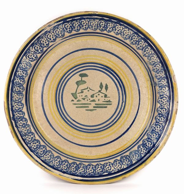 Grande piatto, Campania, XIX secolo