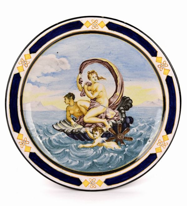 Manifattura Jafet Torelli - Piatto istoriato, Firenze, seconda met&#224; del XIX secolo