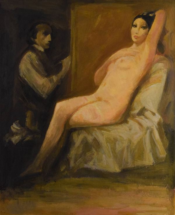 Giuseppe Tampieri - "Il pittore e la modella"