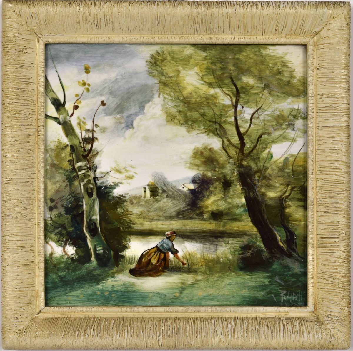 Quadretto in ceramica dipinta