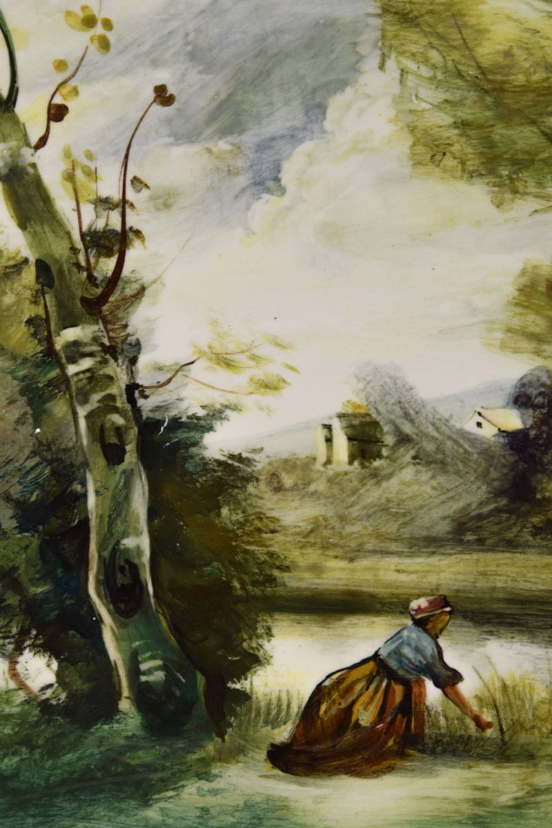 Quadretto in ceramica dipinta