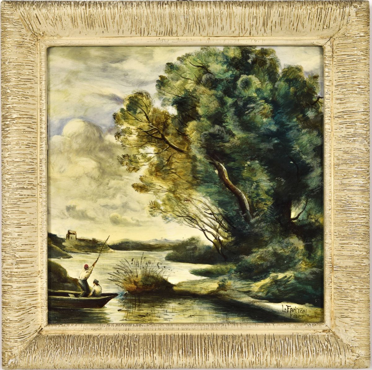 Quadretto in ceramica dipinta